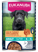 Front View of Eukanuba Can Life Care Adult All Breeds Wet Dog Food - Turkey & Carrot - 6 x 400g