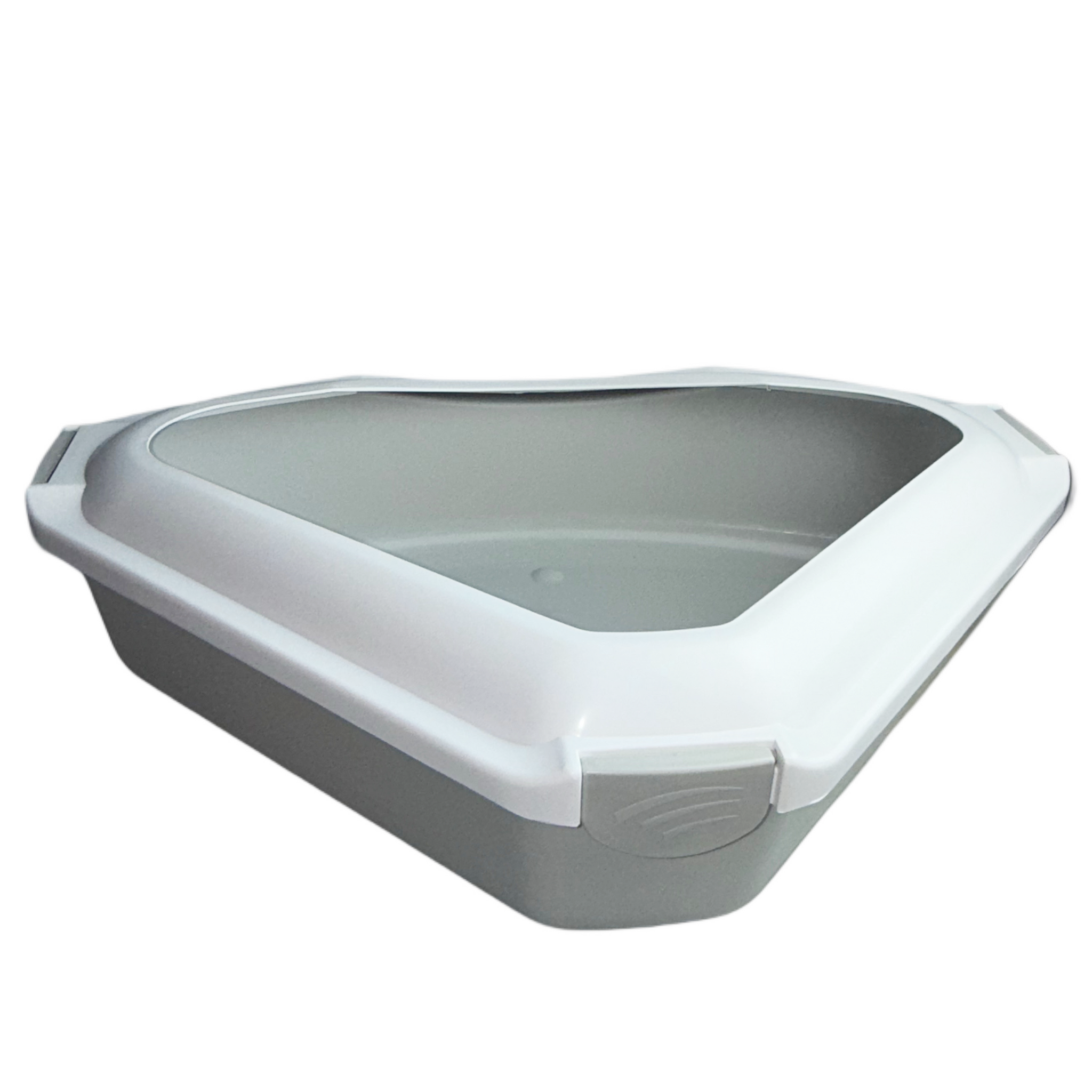 Petsentials Corner Cat Litter Tray Grey