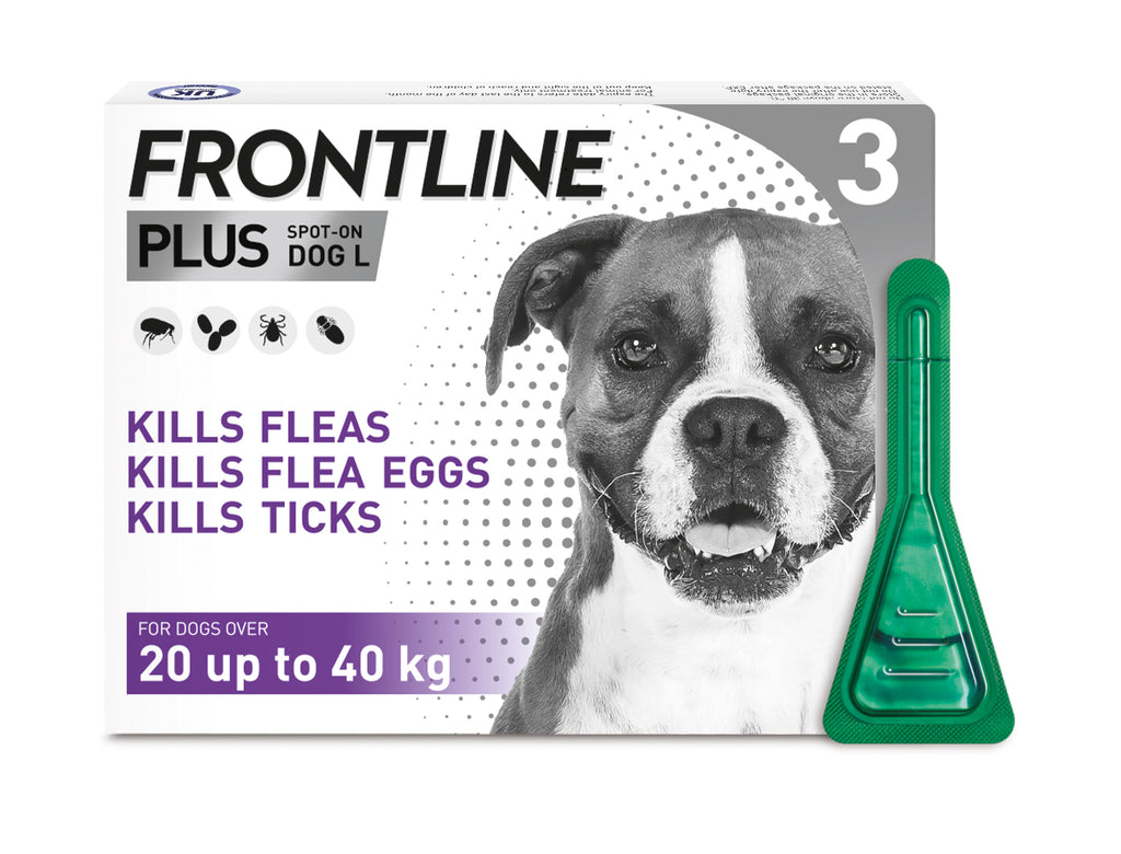 Frontline Plus Spot On for Dogs 3 Pipette - 20 up to 40kg