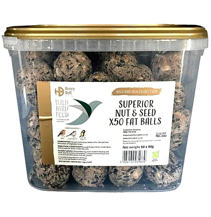 Henry Bell Superior nut and seed Fat Balls for wild birds