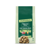Front View of Natures Menu Raw Freeze Dried Complete and Balanced Adult Lamb Dry Dog Food
