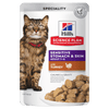 Front View of Hill's Science Plan Feline Adult Sensitive Stomach & Skin with Turkey Pouch Wet Cat Food