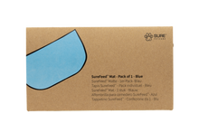 Front View of Surefeed Pet Feeder Mat - Blue