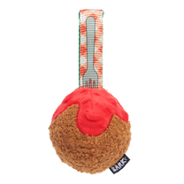 Front View of BARK A Squeaky Meat-A-Ball Dog Toy