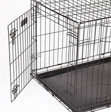 Metal Fold Flat Crate With Plastic Tray for Dogs - Small