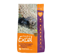 Front View of Burgess Excel Guinea Pig Nuggets with Blackcurrant & Oregano