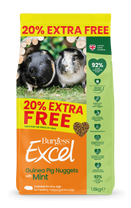 Front View of Burgess Excel Guinea Pig Nuggets with Mint