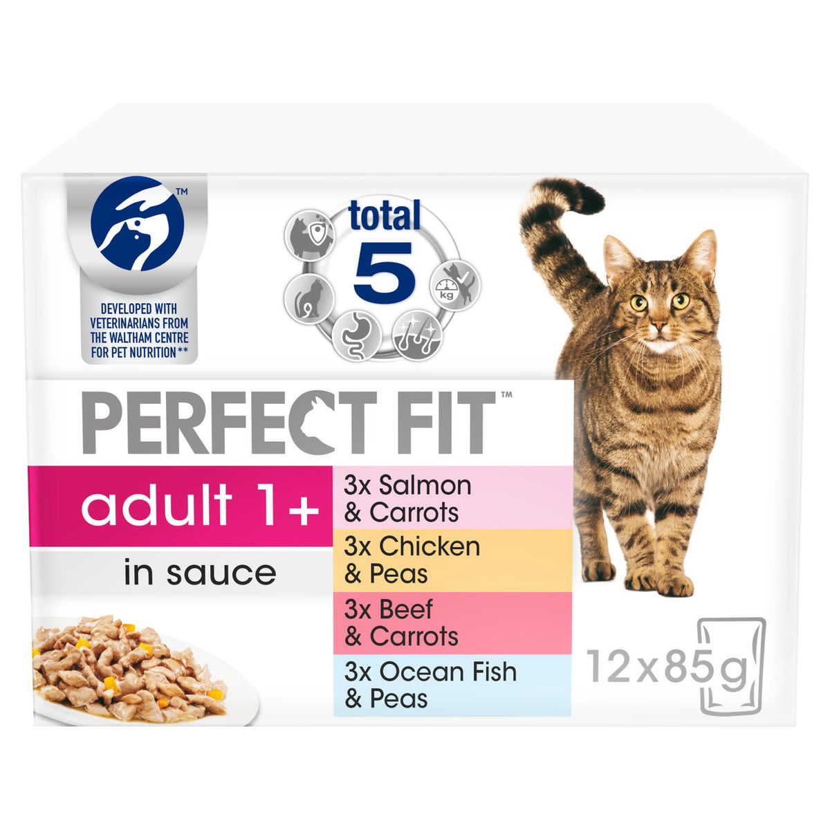 Perfect Fit Adult 1+ Wet Cat Food in Pouches - Mixed Selection in Sauc