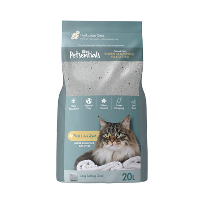 Petsentials Super Clumping Cat Litter | Infused with Fresh Linen Scent