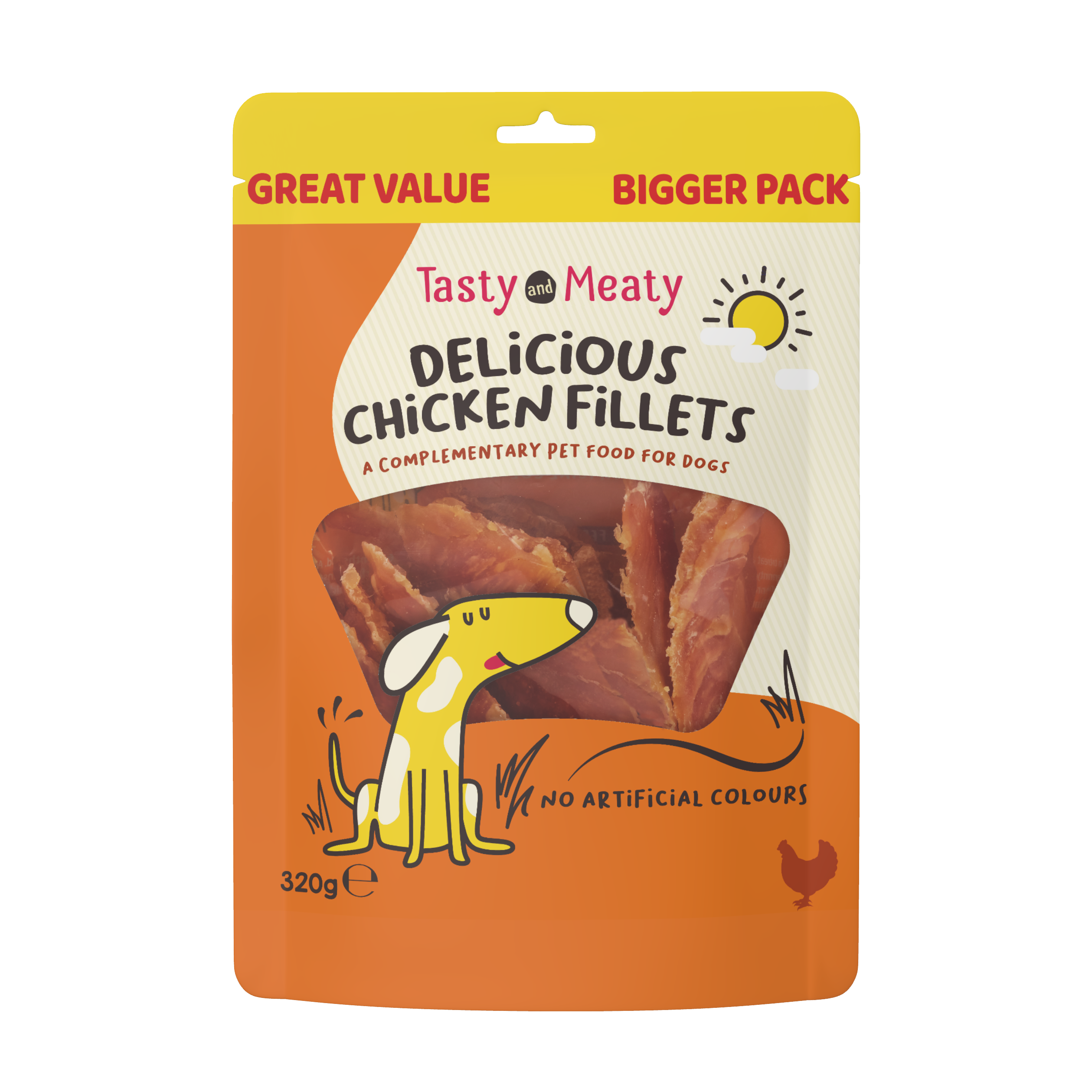 Tasty & Meaty Delicious Chicken Fillets Adult Dog Treats | 320g - 320g
