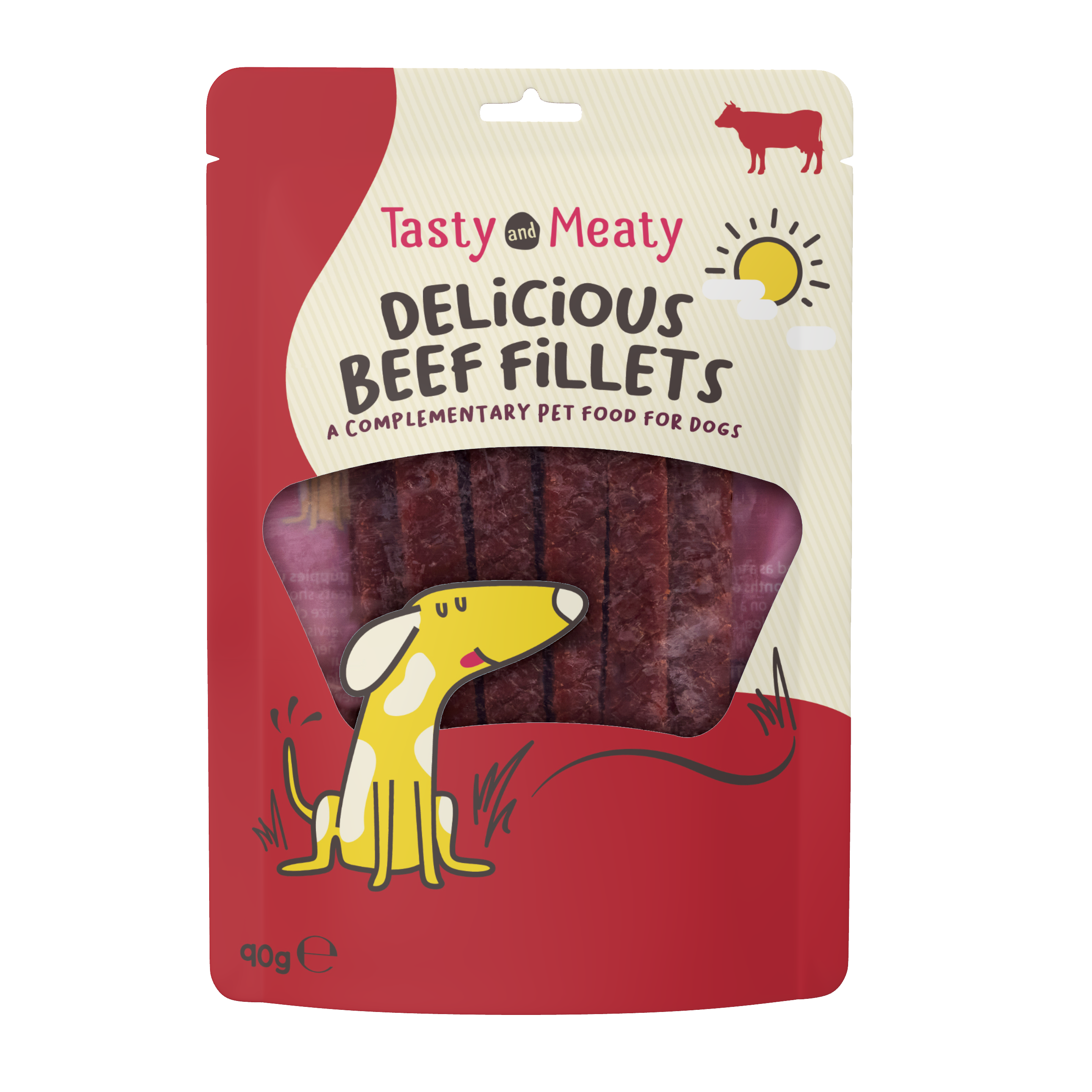 Tasty & Meaty Delicious Beef Fillets Adult Dog Treats | 90g - 90g