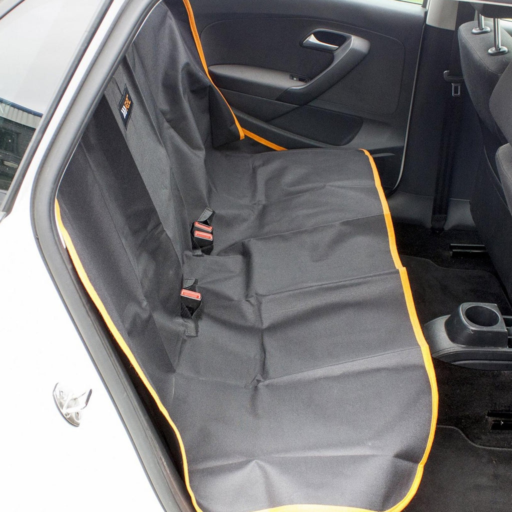 RAC Rear Car Seat Cover For Dogs in use on the back seats of a car