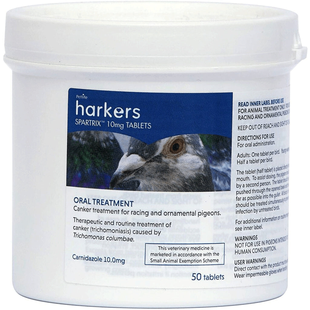 Harkers Spartrix oral Canker treatment tablets for pigeons