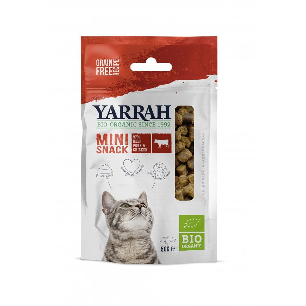 Yarrah Organic Grain Free Bio Snack 97% Meat for Cats 50g