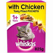 Whiskas 1+ Complete Chicken Dry Adult Cat Food - 825g