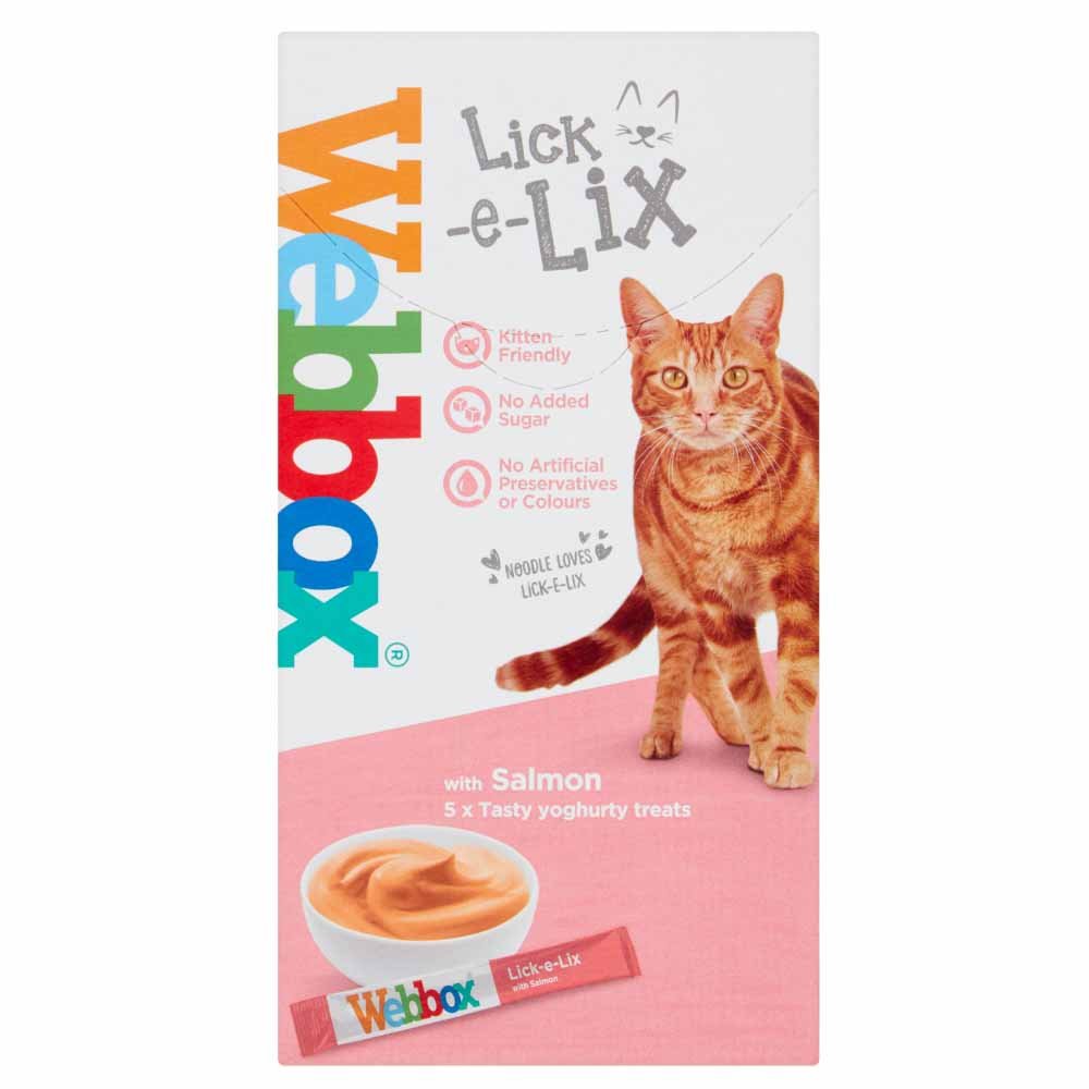 Webbox Delight Lick-e-lix Salmon with Yoghurt Treats for Cats 5 x 15g 7