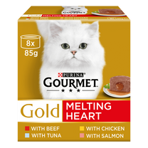 Gourmet Gold Melting Heart Meat And Fish Wet Cat Food