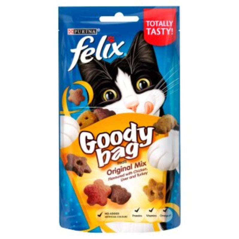 Purina Felix Goody Bag Original Mix Treats for Cats 60g