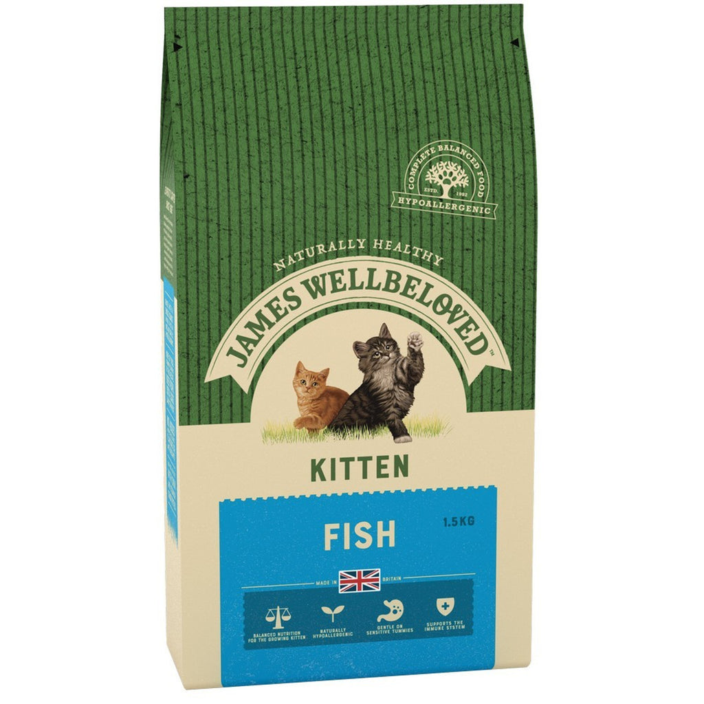 James Wellbeloved Feline Kitten Food Ocean White Fish & Rice - 1.5Kg