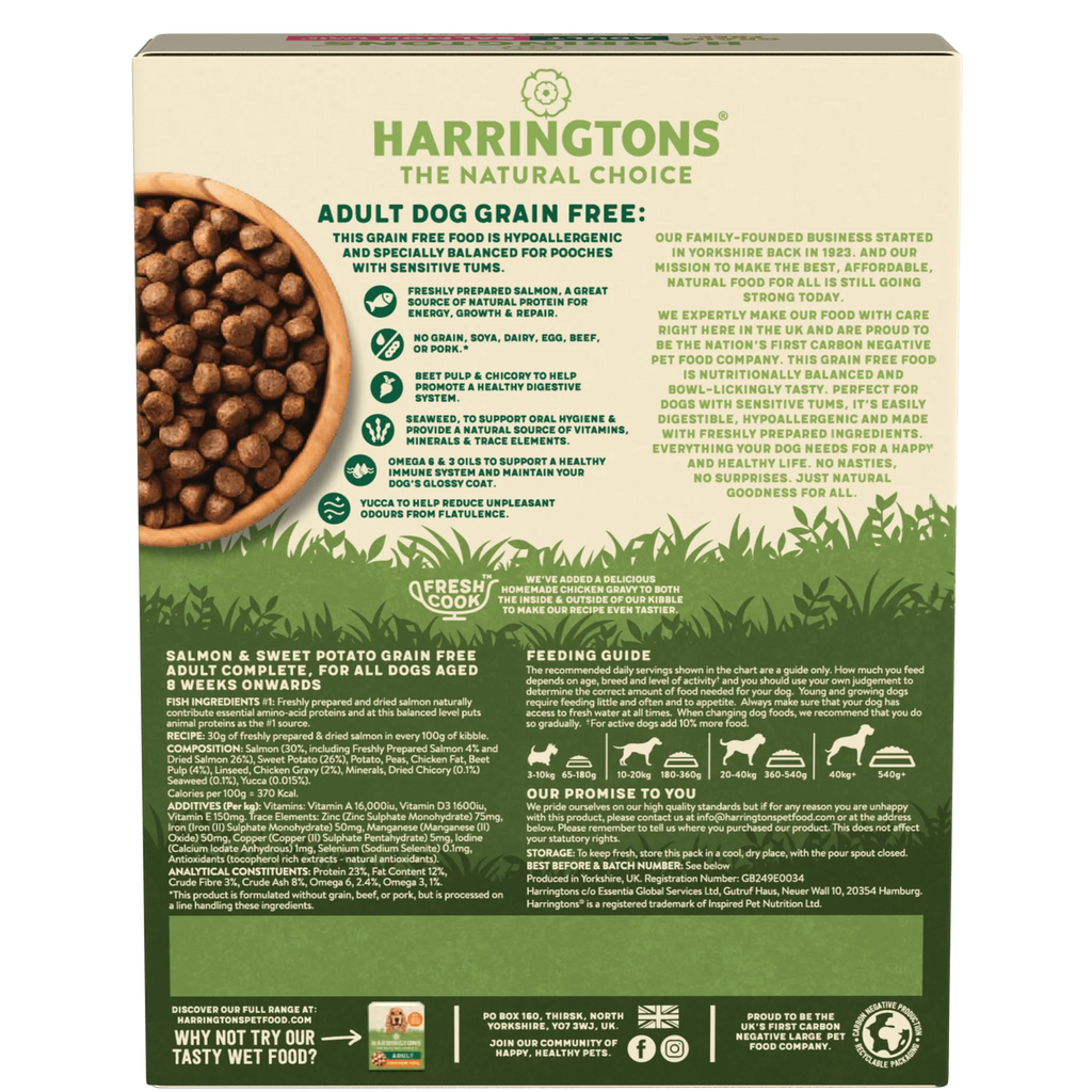Harringtons Salmon & Sweet Potato Grain Free Dry Dog Food