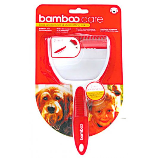 Bamboo Undercoat & Dematting Rakes for Dogs