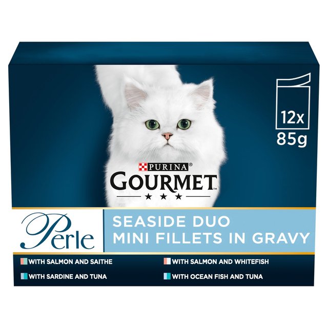 Purina Gourmet Perle Seaside Duo Mini Fillets in Gravy for Cats 12 x 85g