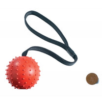Classic Pimple Rubber Ball & Rope - 70mm