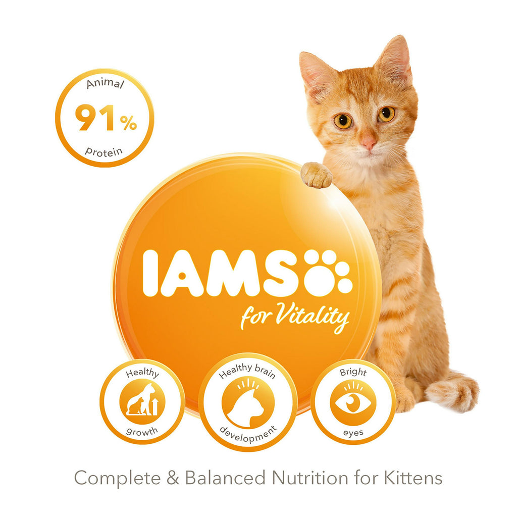 Iams Vitality Kitten Dry Food With Fresh Chicken