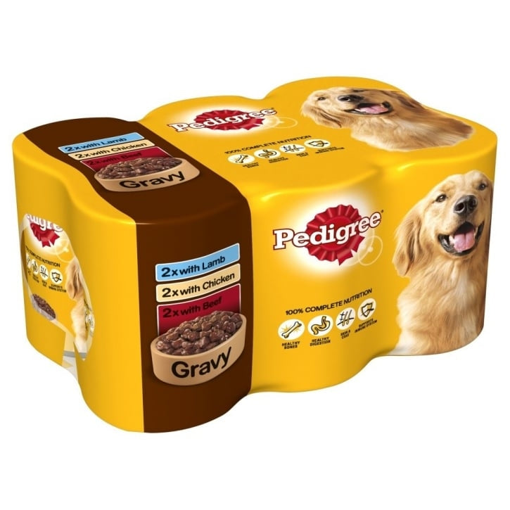 Pedigree Chunks in Gravy Multipack Cans for Dogs - 400g - Pack of 6