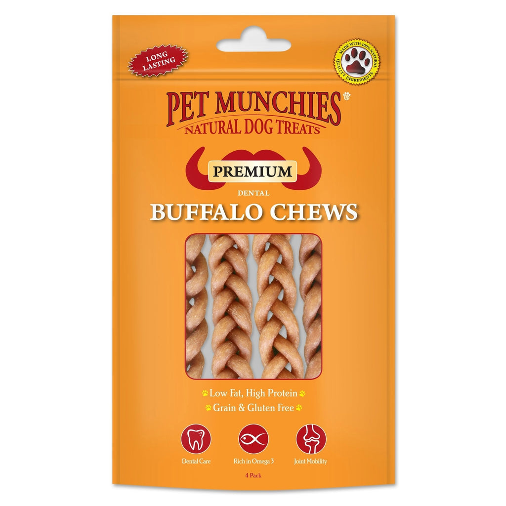 Pet Munchies Buffalo Dental Chews for Dogs - Small - 55g - Pack of 8