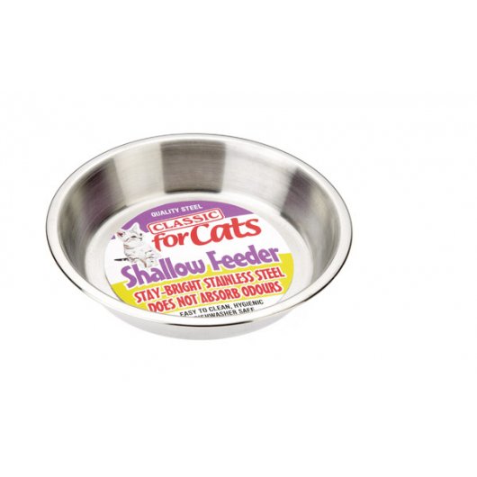 Caldex Classic Stainless Steel Shallow Food Dish 500ml (155mm Dia)