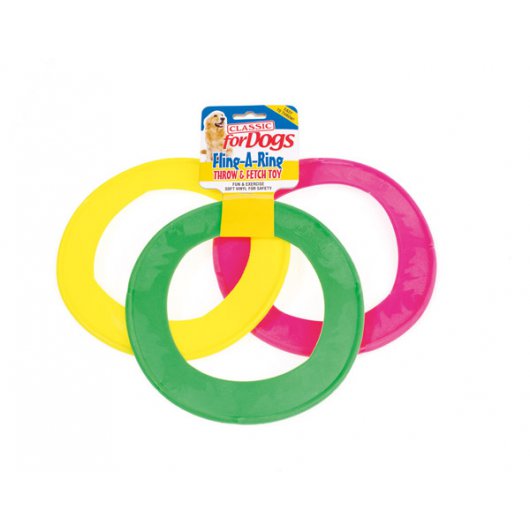 Classic Fling A Ring Assorted Dog Toy 2cm (8.5")
