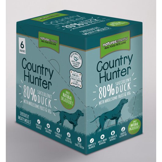 Country Hunter Succulent Duck Dog Pouches 150g (Pack Of 6)