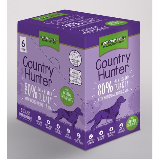 Country Hunter Farm Reared Turkey Dog Pouches 150g (Pack Of 6)