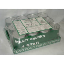 Cambrian 4 Star Meaty Chunks Unlabeled Cans for Dogs 400g