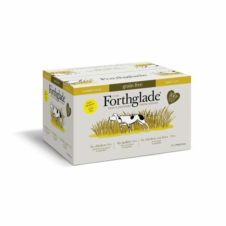 Forthglade Complete Grain-Free Meal Poultry Multicase Food for Dogs 395g