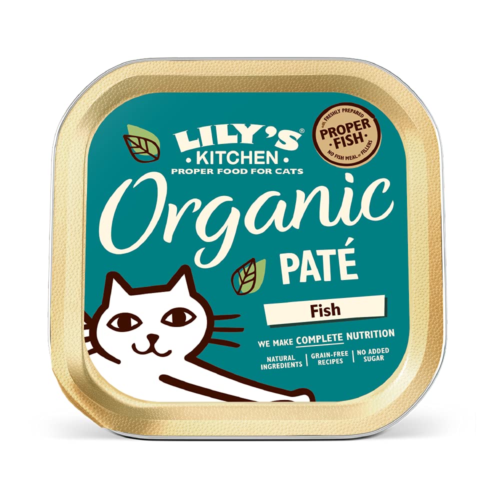 Lily's Kitchen Organic Fish Paté Tray Wet Food for Cats - 85g