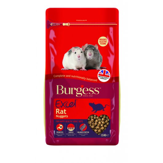 Burgess Excel Nutritious Nuggets for Rats 1.5kg