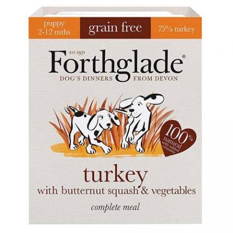 Forthglade Grain Free Turkey, Butternut Squash & Vegetables Food for Puppies 395g