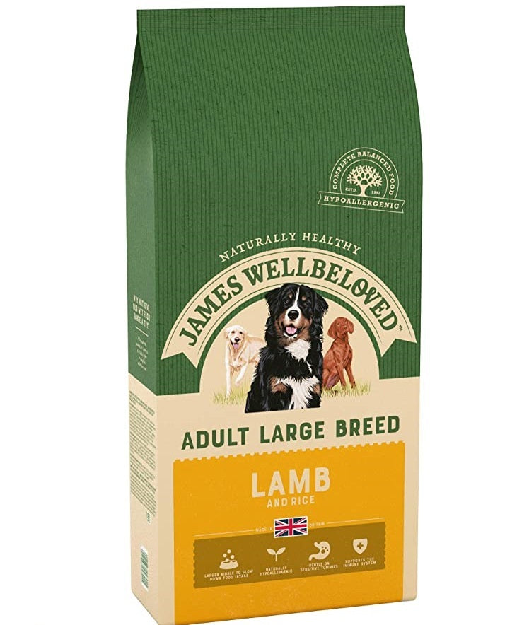 James Wellbeloved Canine Large Breed Kibble Adult Lamb & Rice 15Kg