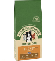 James Wellbeloved Canine Kibble Junior Turkey & Rice 15Kg