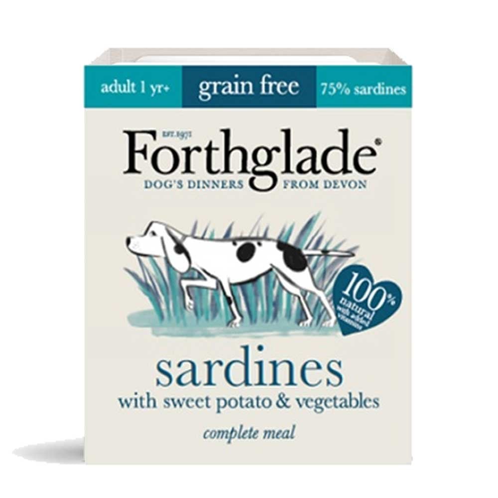 Forthglade Complete Grain-Free Meal Sardines with Sweet Potato, & Vegetables Food for Dogs 395g