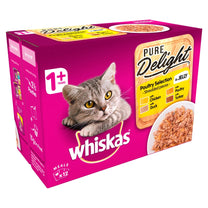 Whiskas 1+ Pure Delight Poultry Selection In Jelly Pouches for Cats - 85g