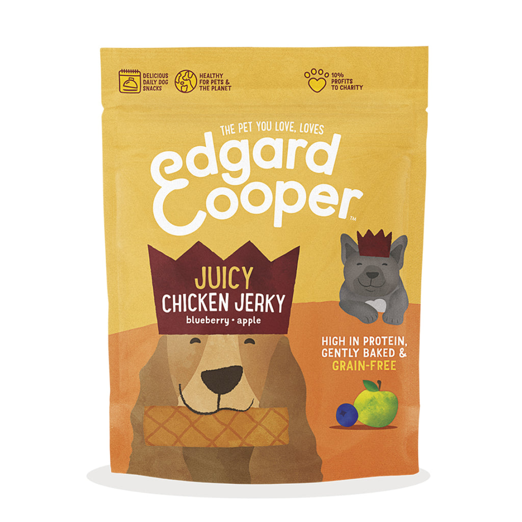 Edgard & Cooper Jerky Grain Free Dog Treats - Chicken - 150g