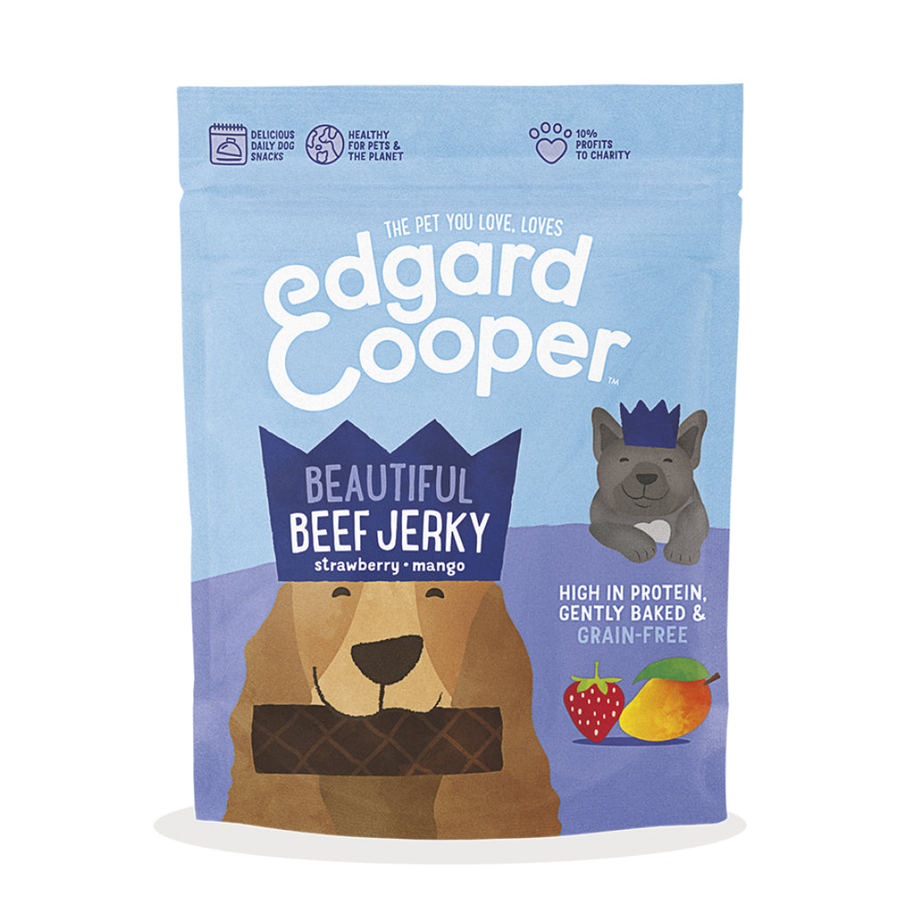 Edgard & Cooper Jerky Grain Free Dog Treats - Beef - 150g