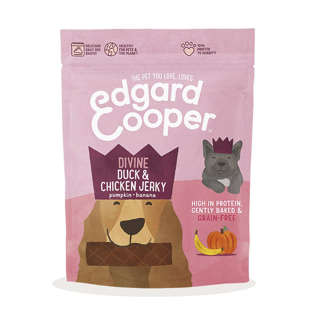 Edgard & Cooper Jerky Grain Free Dog Treats - Duck & Chicken - 150g