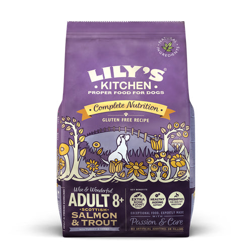 Lily's Kitchen Dry Adult 8+ Dog Food - Salmon & Trout - 2.5kg