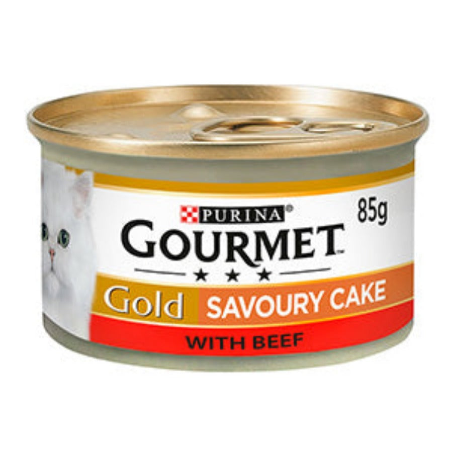 Gourmet Gold Savoury Cake Beef In Gravy 85g