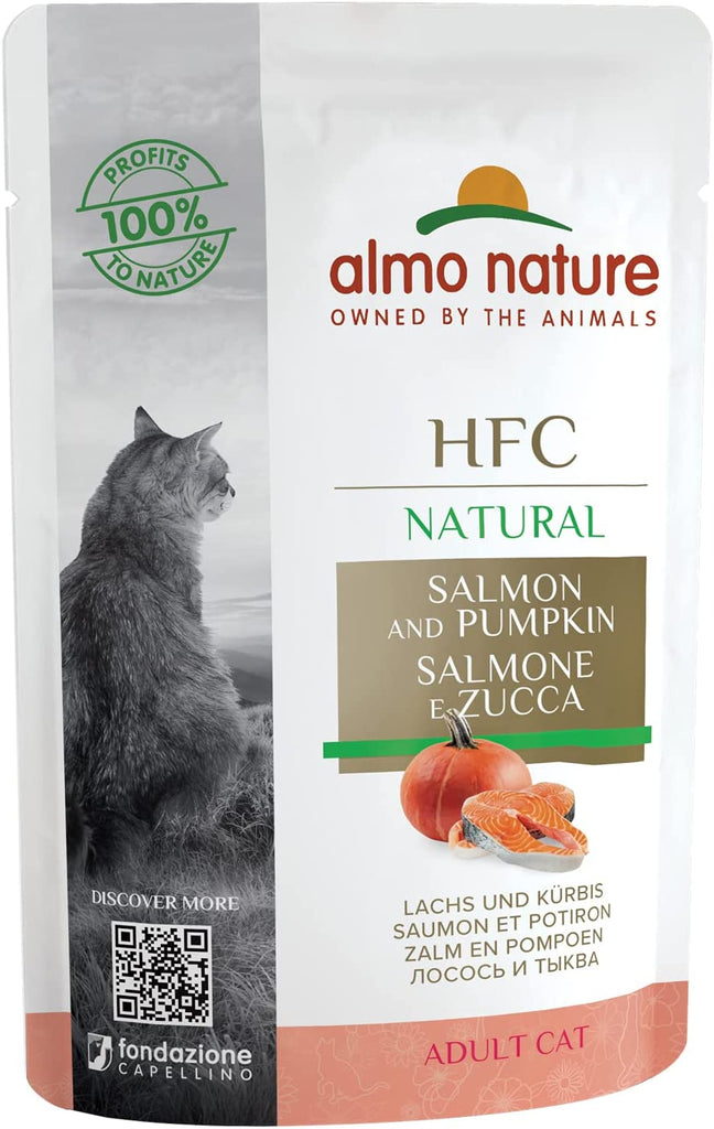 Almo Nature HFC Natural Wet Cat Food in Pouch - Salmon And Pumpkin