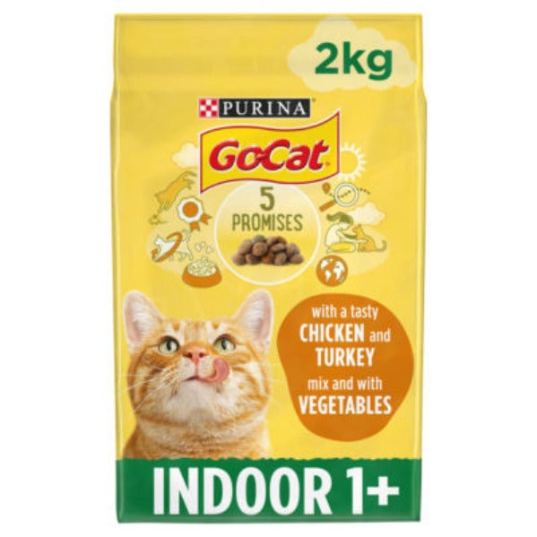 Go-Cat Indoor Adult Cat Food - Chicken & Vegetables - 2kg
